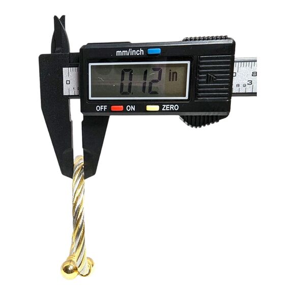 Set of 2 Two Tone Twisted Gold Silver Bracelets Celtic Stainless Steel Cuffs - Picture 4 of 6